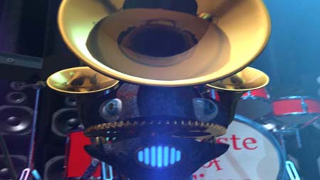 Concert de soutien des robots aux grévistes